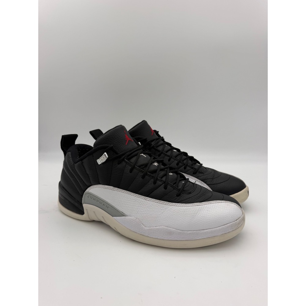 Jordan 12 Retro Low Playoffs Black White Red Mens Size 13 308317-004